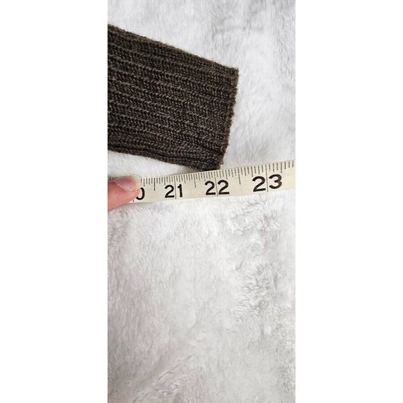 Vintage Military Sweater Mens SMALL 34-36 Brown Wool Henley Pullover Army Field - Picture 5 of 7